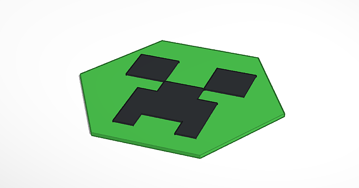 100HEX Project - Minecraft Creeper Face by stedipietro